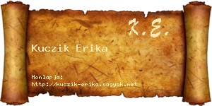 Kuczik Erika névjegykártya