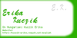 erika kuczik business card